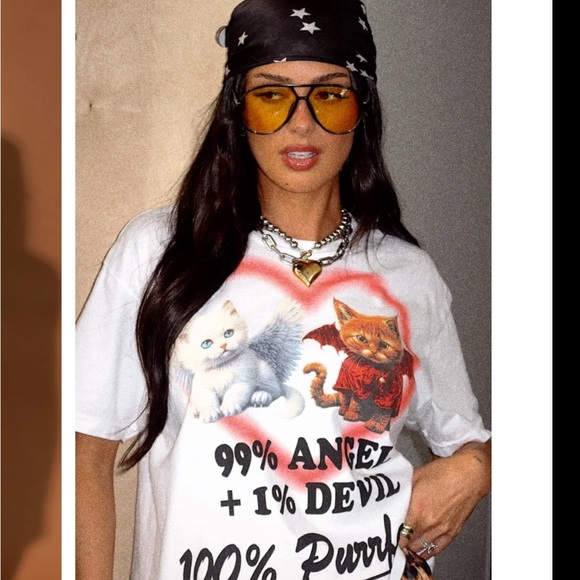 Dressed in LALA White Graphic Crop Top - Picture 3 of 6